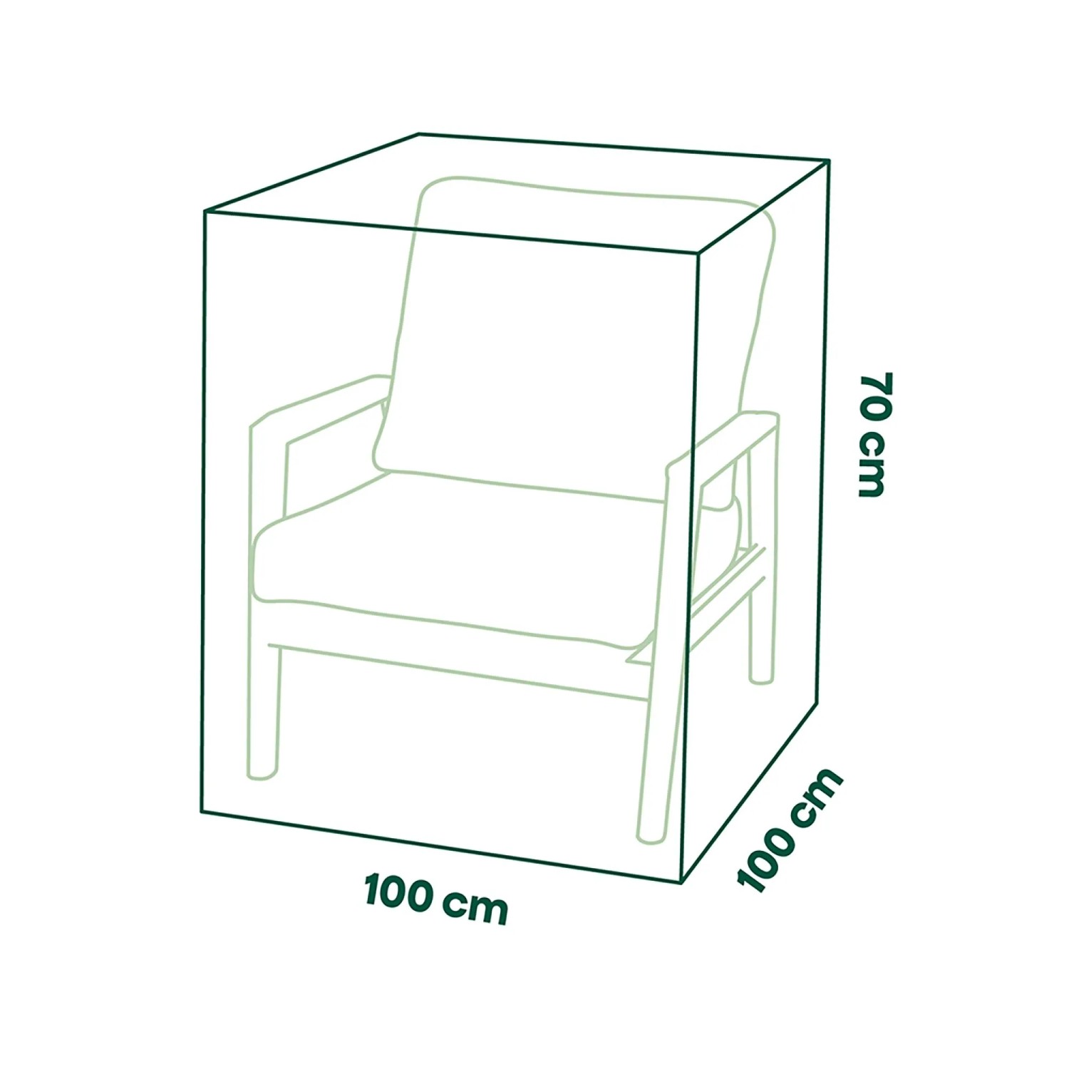 Beige Siena Garden Schutzhülle für Loungesessel, 100x100x70 cm.