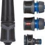 LUX Reinigungsspritz-Set, 4-teilig: Spritzdüse, Hahn- und Schlauchanschlüsse für Gartenschläuche.
