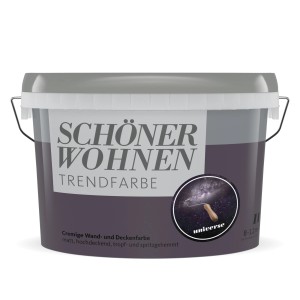 Schöner Wohnen Trendfarbe Universe, 1 Liter, matte Wandfarbe im Eimer.