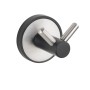 WENKO Wandhaken Duo Udine UV-Loc® aus Edelstahl, gebürstet, mit zwei Aufhängern.