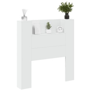 vidaXL Kopfteil mit Regal Weiß 100 x 16,5 x 103,5 cm Holzwerkstoff 3418645