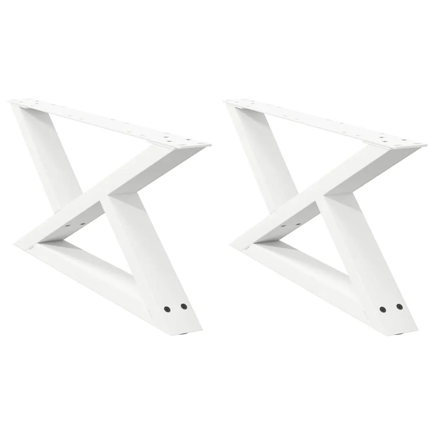 vidaXL Couchtischbeine 2 Stk Weiß 70x30-31,3 cm Stahl 4012693 günstig online kaufen