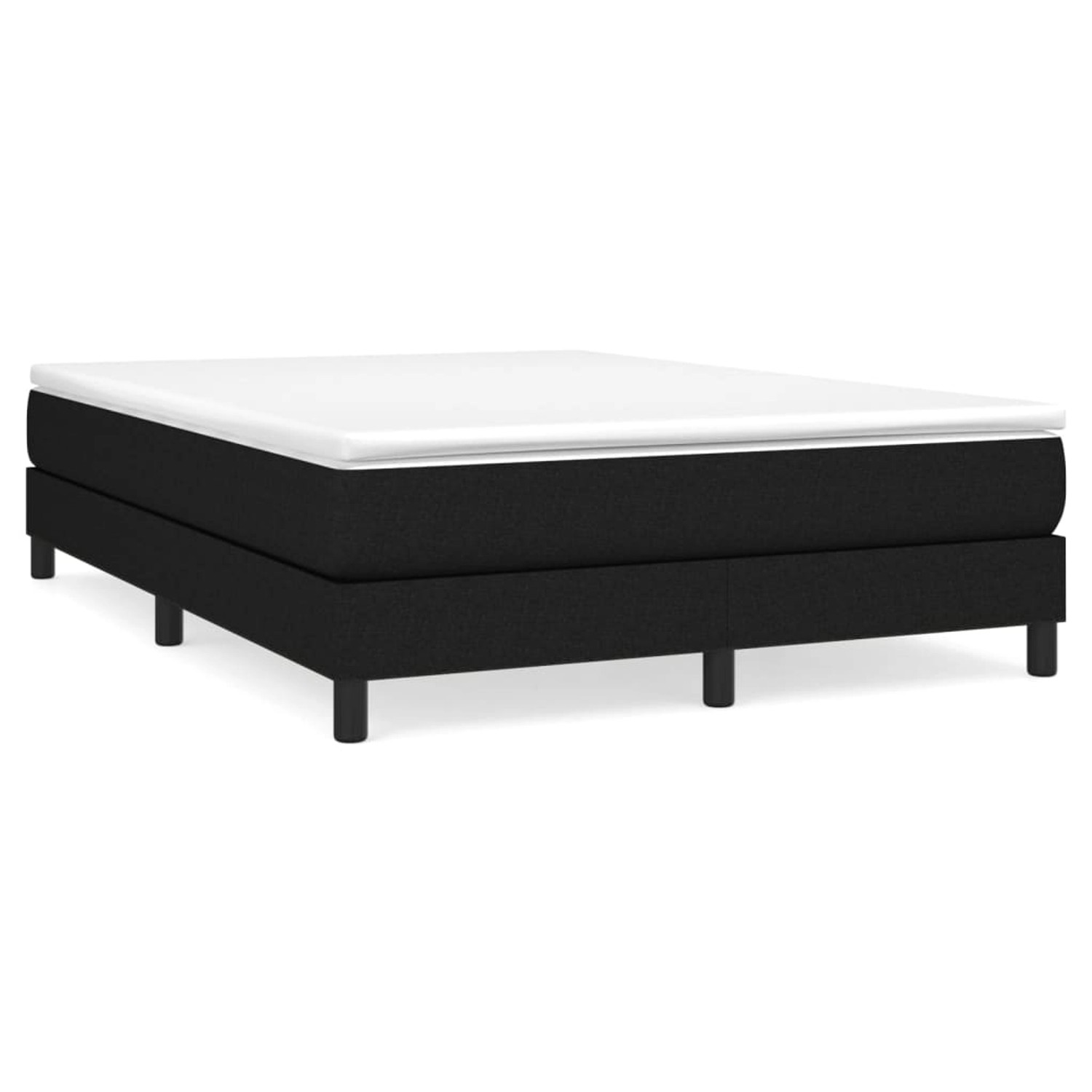 vidaXL Boxspringbett mit Matratze Schwarz 140x200 cm Stoff 3144079 günstig online kaufen