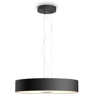 Schwarze Philips Hue White Ambiance Fair Pendelleuchte mit Dimmer, 2.750 lm.