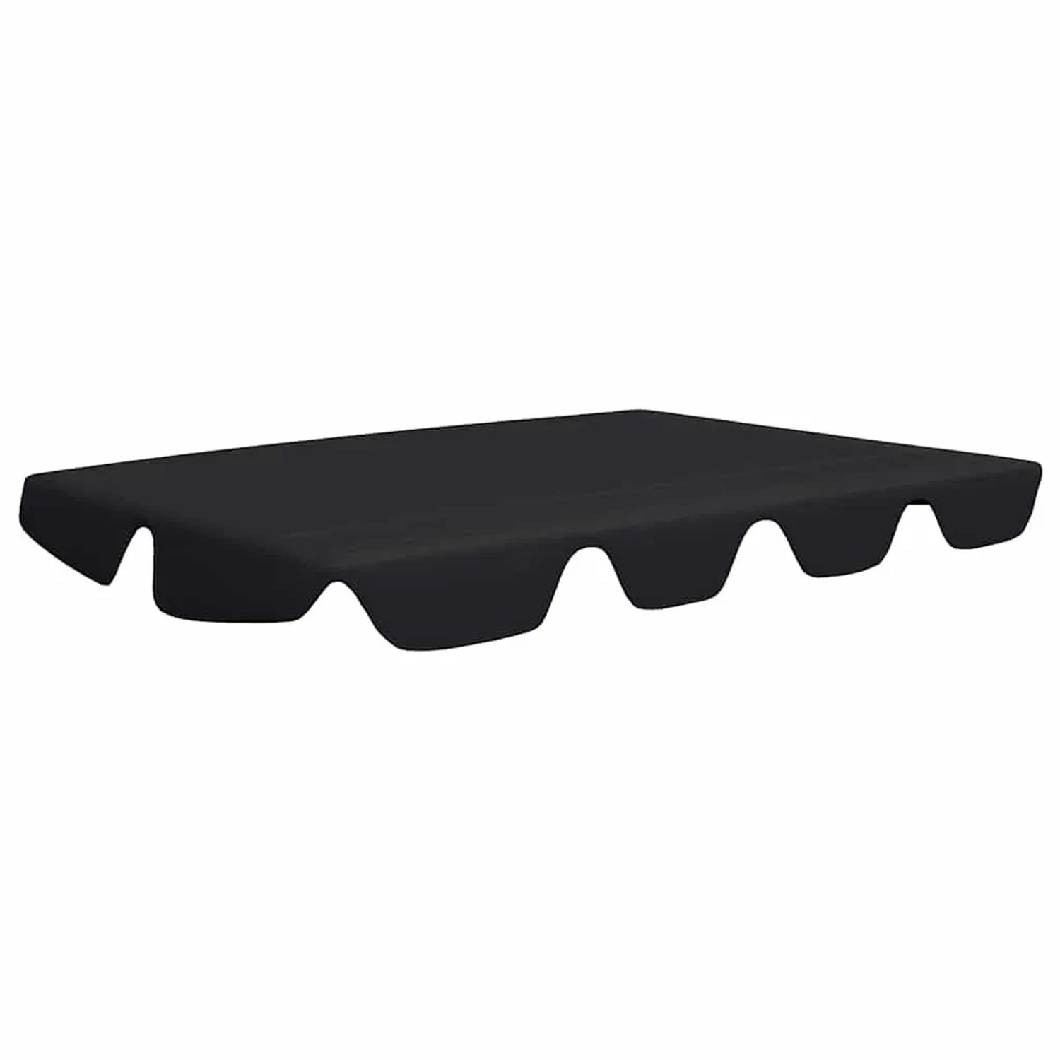 vidaXL Ersatzdach für Hollywoodschaukel Schwarz 150/130x105/70 cm 312106