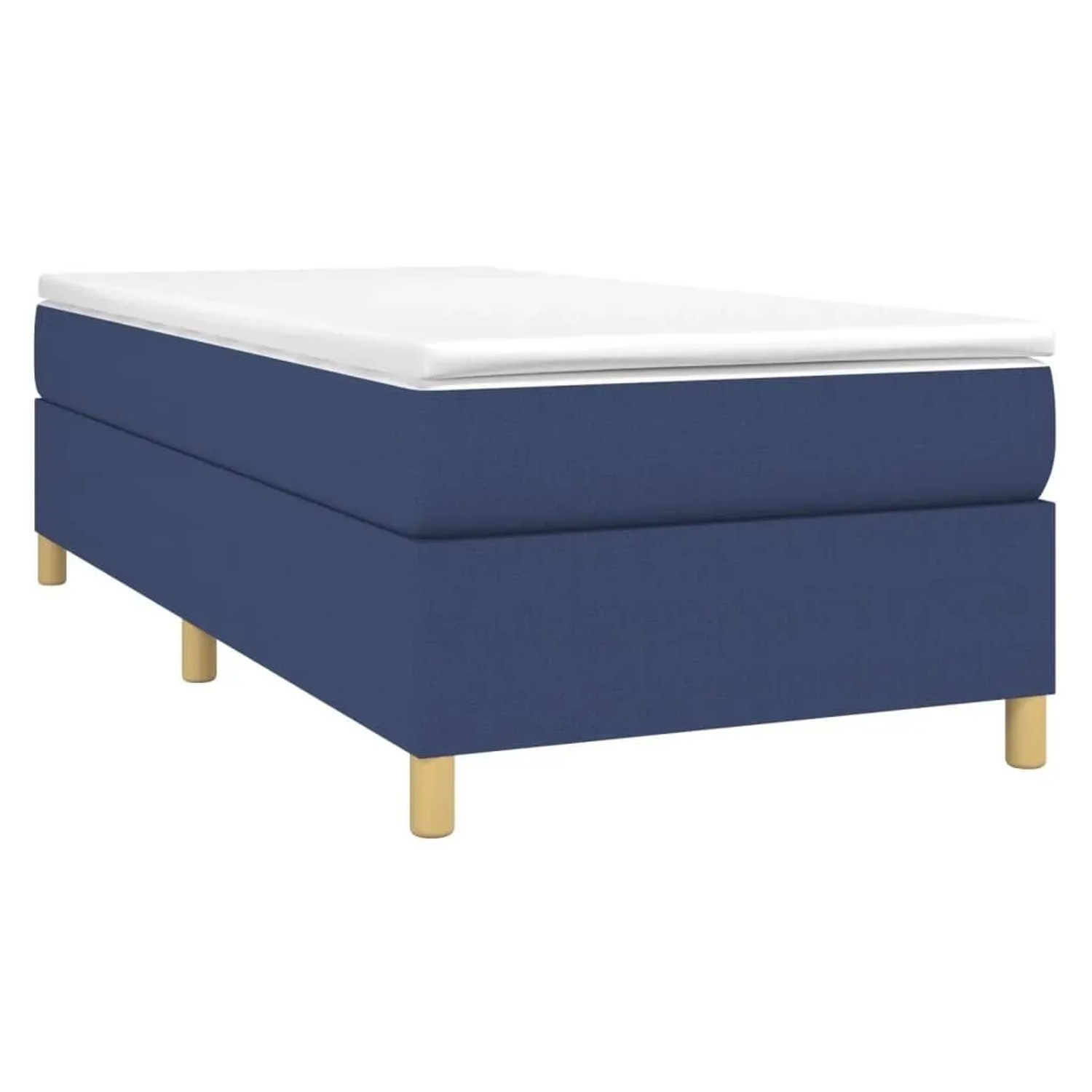 vidaXL Boxspringbett mit Matratze Blau 80x200 cm Stoff 3144480 günstig online kaufen