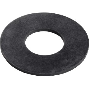 Schwarze Heberglockendichtung (Ø 28,5 mm x Ø 65 mm) aus Gummi für Spülrohr im WC-Spülkasten.