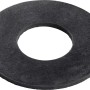 Schwarze Heberglockendichtung (Ø 28,5 mm x Ø 65 mm) aus Gummi für Spülrohr im WC-Spülkasten.