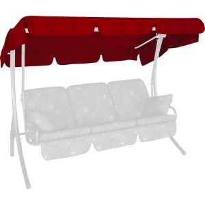 Bordeaux-farbenes Sonnendach 145x210 cm für Hollywoodschaukel. Swingtex-Gewebe.