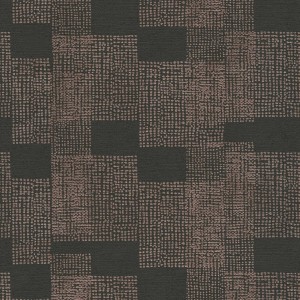 Bricoflor Vliestapete Ethno, schwarz-kupferfarben, Metallic-Look, Patchwork-Stil für Wohnzimmer und Küche.