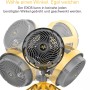 Vornado Heavy Duty EXO5 Ventilator, schwenkbar, gelber Standfuß. Ideal für Handwerker.