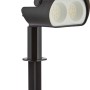 Schwarzer Solar-Spot Cosenza LED mit Erdspieß für den Garten, ca. 35 cm hoch.