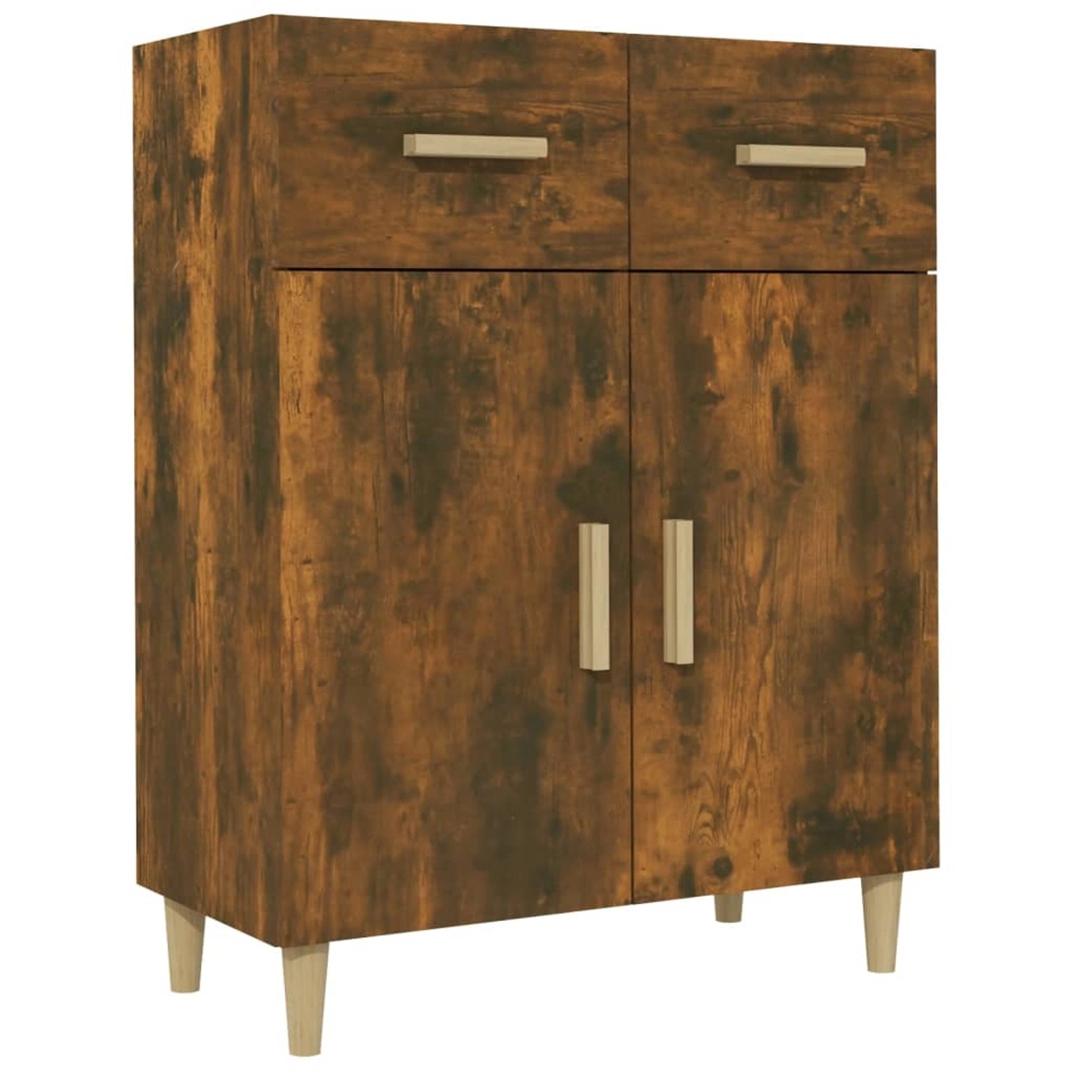 vidaXL Sideboard Räuchereiche 69,5x34x89 cm Holzwerkstoff 817357 günstig online kaufen