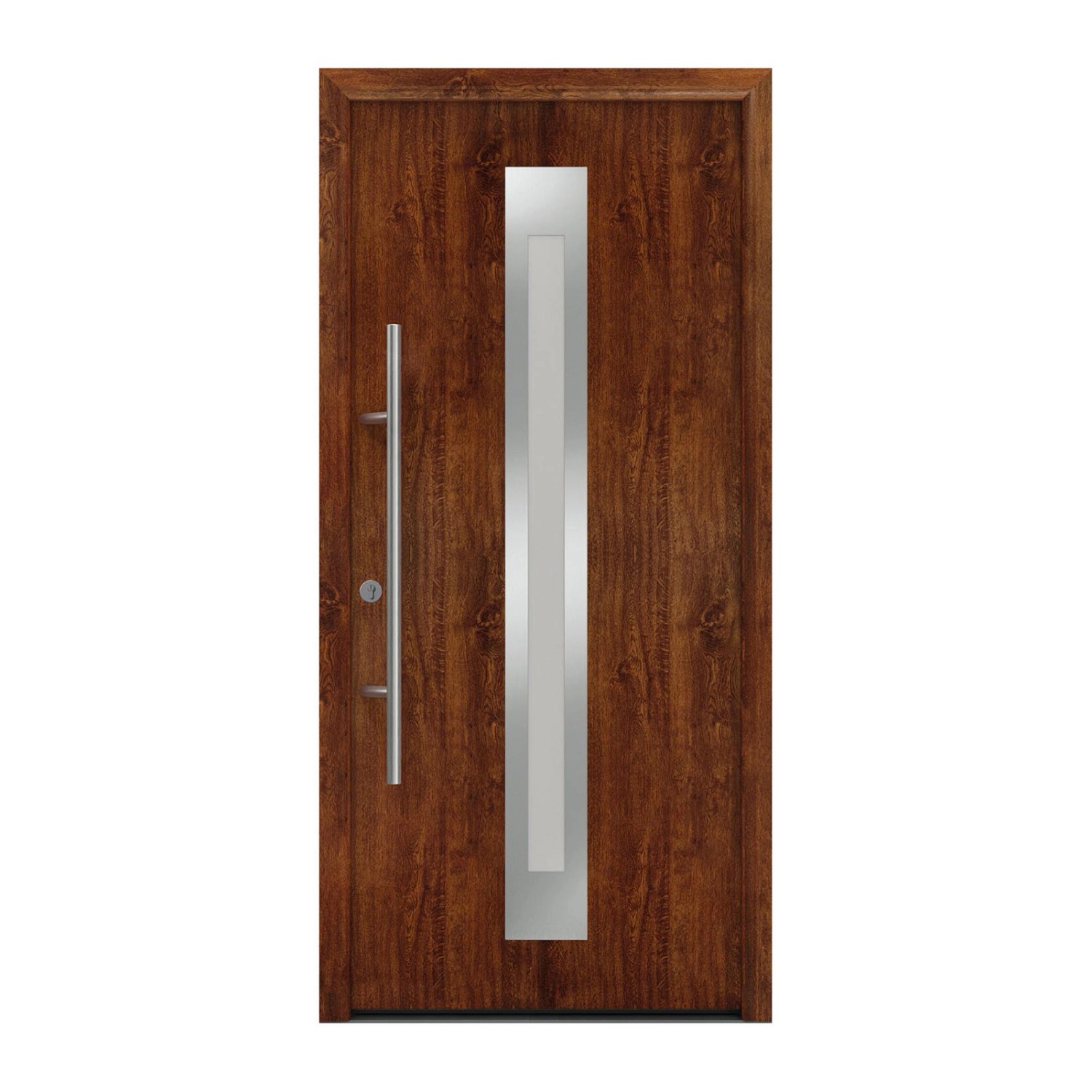 EcoStar Haustür Isopro Secur IPS 770S Dark Oak 110 cm x 210 cm DIN L günstig online kaufen