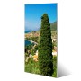 Banjado Magnettafel Gardasee, 37x78cm, silberne Magnetwand für Notizen & Fotos mit 4 Magneten.
