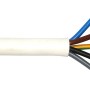 Weiße Herdanschlussleitung H05VV-F 5G2,5, 5 m lang, mit farbcodierten Adern.
