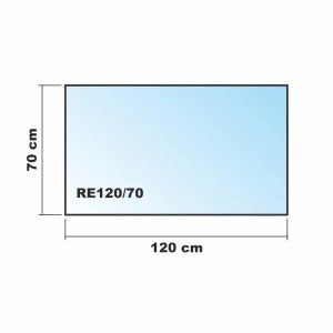 ECOfoxx Funkenschutzplatte Glasbodenplatte Rechteck 120x70cm