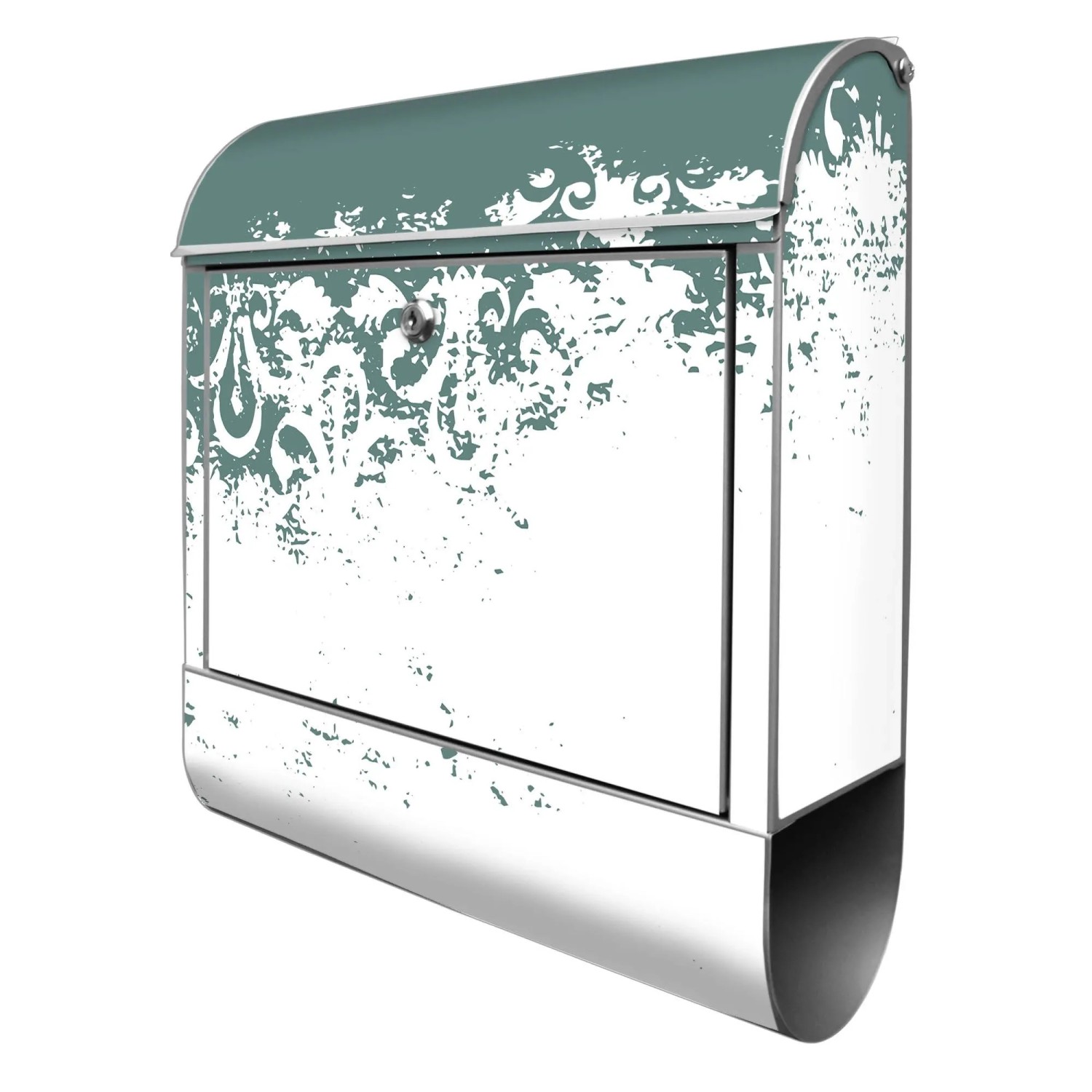 Banjado Design Briefkasten Silber Pulverbeschichtet 39x47x14cm 2 Schlüssel günstig online kaufen