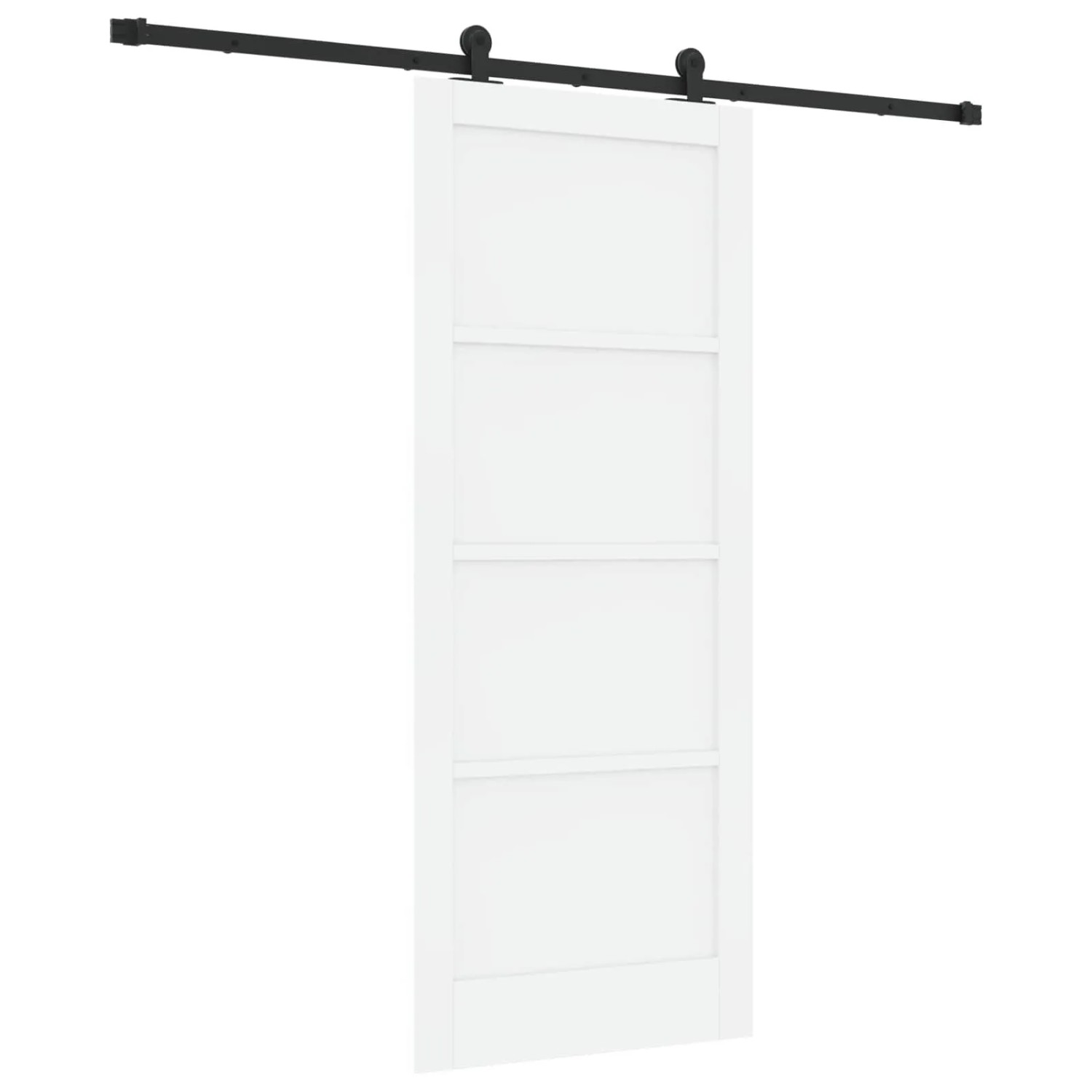 vidaXL Schiebetür ORKDAL Weiß 83 x 202 cm Massives Kiefernholz 3445497