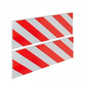 Relaxdays Wandschutzmatten 2er Set Schaumstoff Rot Weiß Selbstklebend Reflektierend 20 cm x 50 cm x 1,5 cm