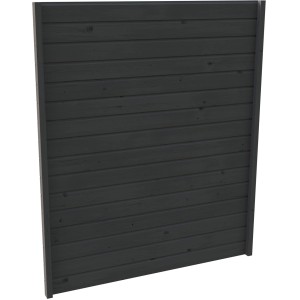 Skan Holz Seitenwand Profilschalung, 141x200cm, schiefergrau, für Carport.
