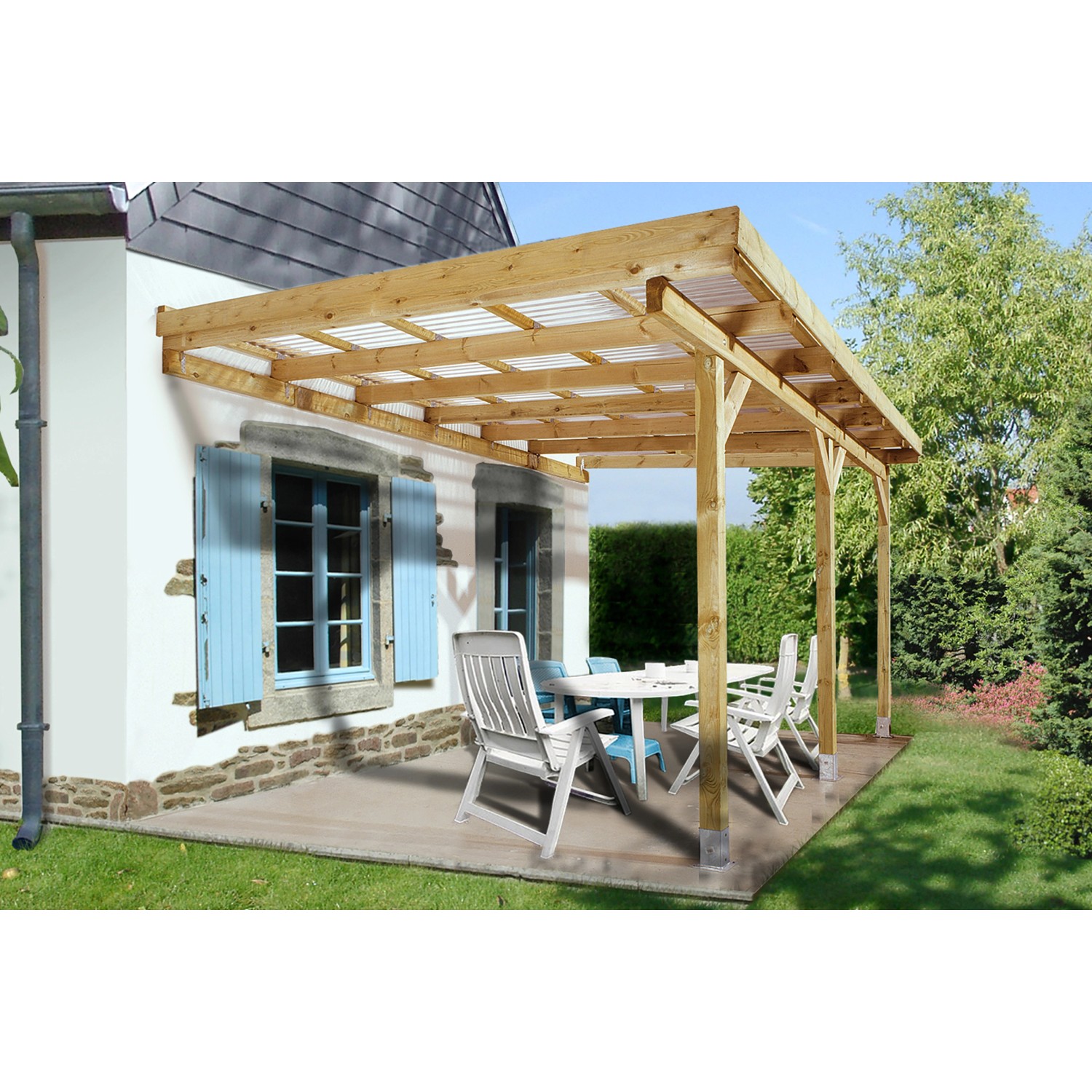 Weka Terrassenüberdachung Größe 4 mit 514 cm x 306 cm günstig online kaufen