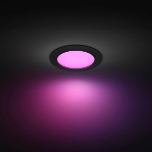 Philips Hue LED-Einbauleuchte Slim White & Color Ambiance Ø 17 cm Schwarz