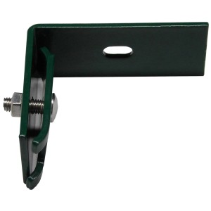 Moosgrüner Wandhalter Eco für Zaunbau, 4x3x6,2cm, zur Befestigung an Mauerwerk.