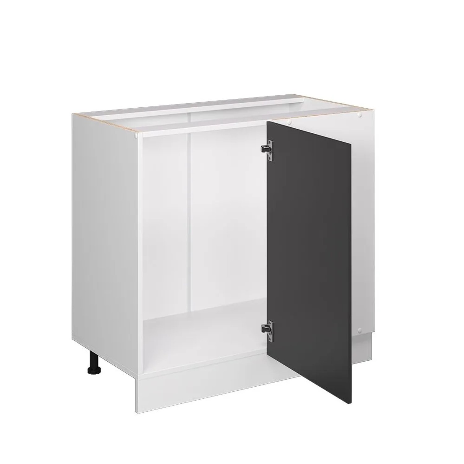Vicco Eckunterschrank R-Line Anthrazit Landhaus Weiß 86 cm AP Anthrazit