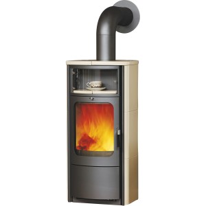 Hark Dauerbrand Kaminofen Opera-B Creme, 7 kW, mit Warmhaltefach und Automatik.