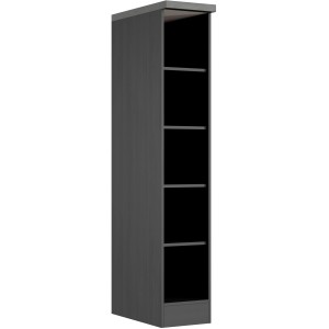 Held Möbel Midi-Regal Turin, 30 cm, Wotaneiche/Graphit, Vorratsschrank mit 4 Einlegeböden.