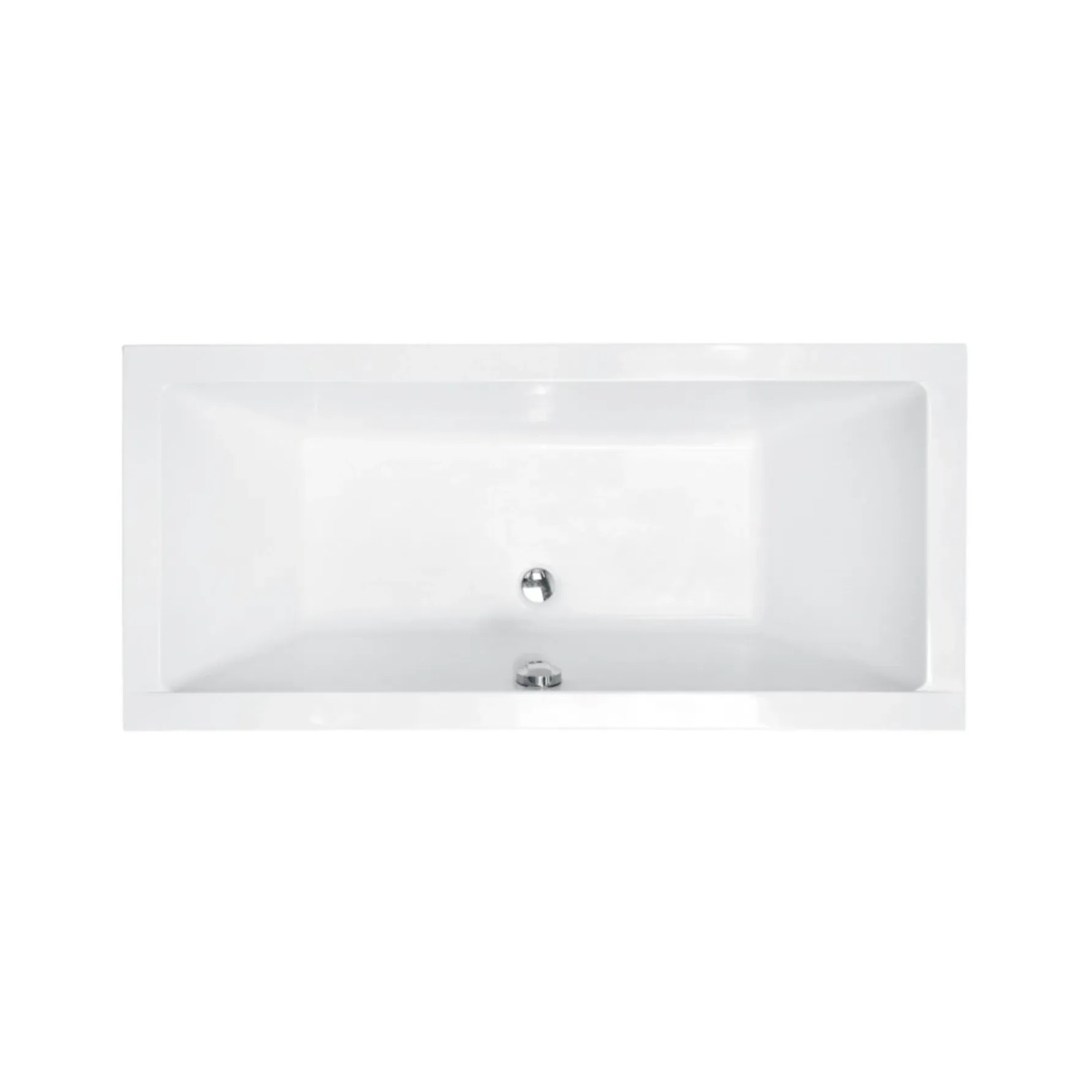 Bad Land Badewanne Rechteck QUADRO 170x75 + Kopfstütze KODI Ablauf Füße