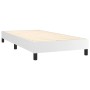 Weißes vidaXL Boxspringbett 90x190 cm mit Lattenrost und schwarzen Füßen.