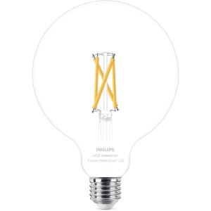 Philips Smart LED-Leuchtmittel, 7W, E27, Globe Filament G125, klare Vintage-Optik.