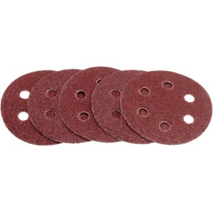 LUX Schleifauflagen für Exzenterschleifer, 81 mm, Körnung 40, 5er-Set.