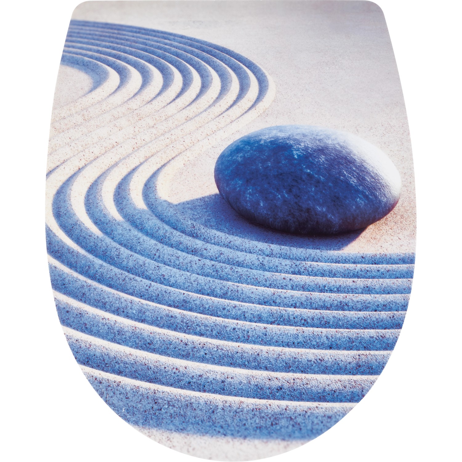 WC-Sitz Gastona mit Zengarten-Motiv und Absenkautomatik aus Polypropylen.