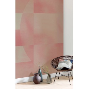 Komar Vlies Fototapete Box, 200x280 cm, abstraktes rosa Design für Wandgestaltung.