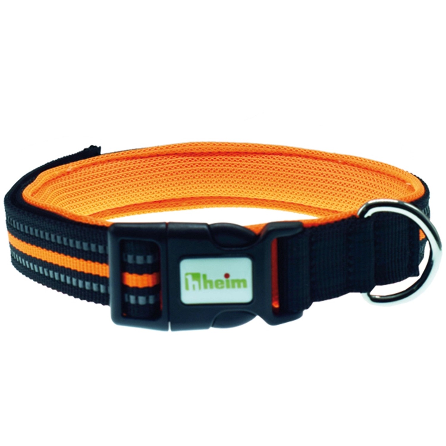 Heim Hundehalsband Signal reflektierend Gr. M Breite 25 mm Länge 43-50 cm Orange