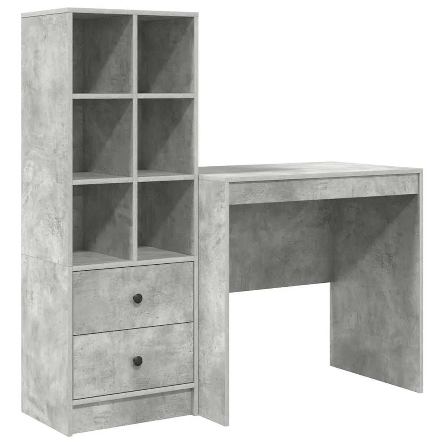 vidaXL Schreibtisch mit Schubladen 2-Tlg Beton Grau 3337356 günstig online kaufen
