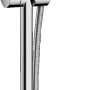 Hansgrohe Crometta Vario Brauseset mit Stange (72cm), Handbrause in Weiß/Chrom. Regendusche und Antikalk-Funktion.