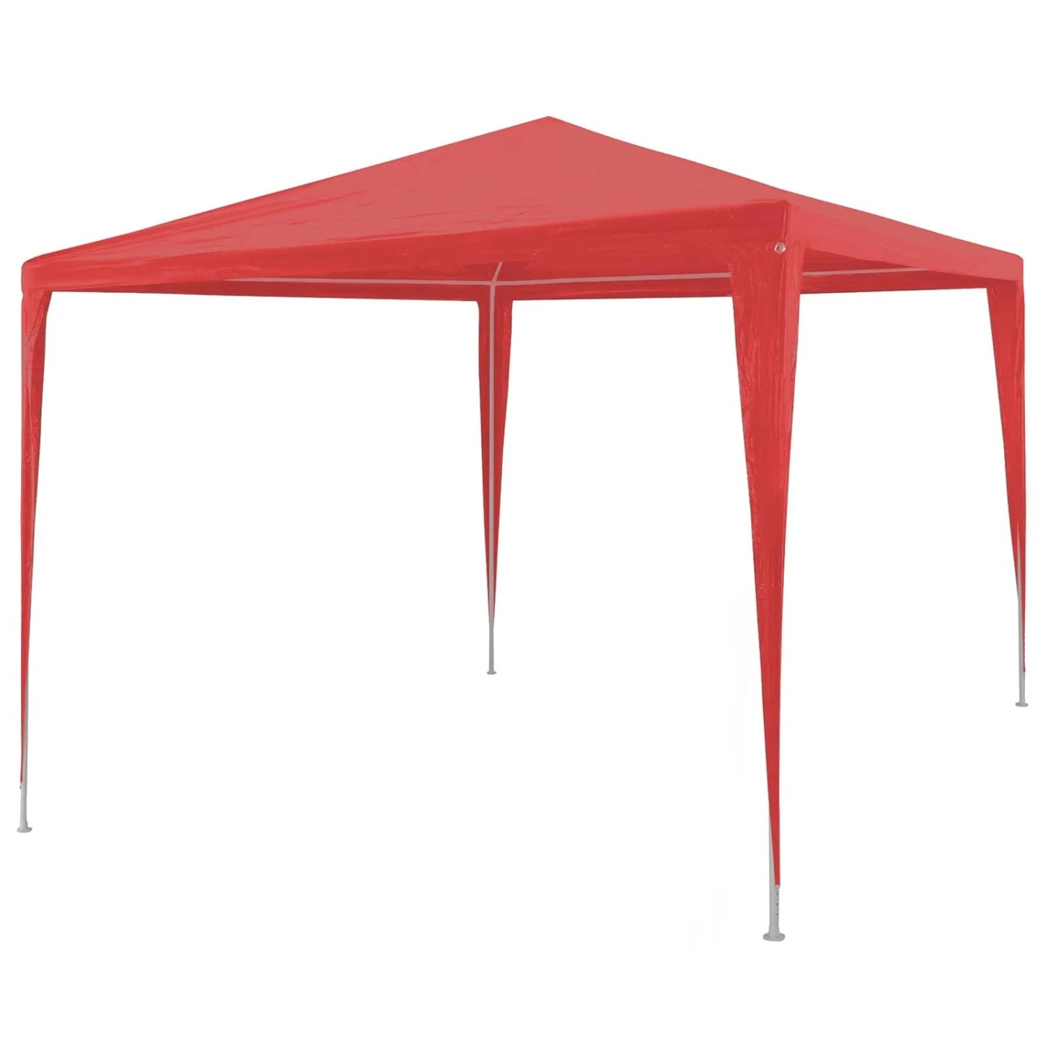 vidaXL Partyzelt Rot 300 x 300 x 255 cm PE und Stahl 42032988