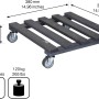 Wagner Multi Roller GH 0412, anthrazitfarbener Pflanzenroller mit 120 kg Tragkraft und Softrollen.