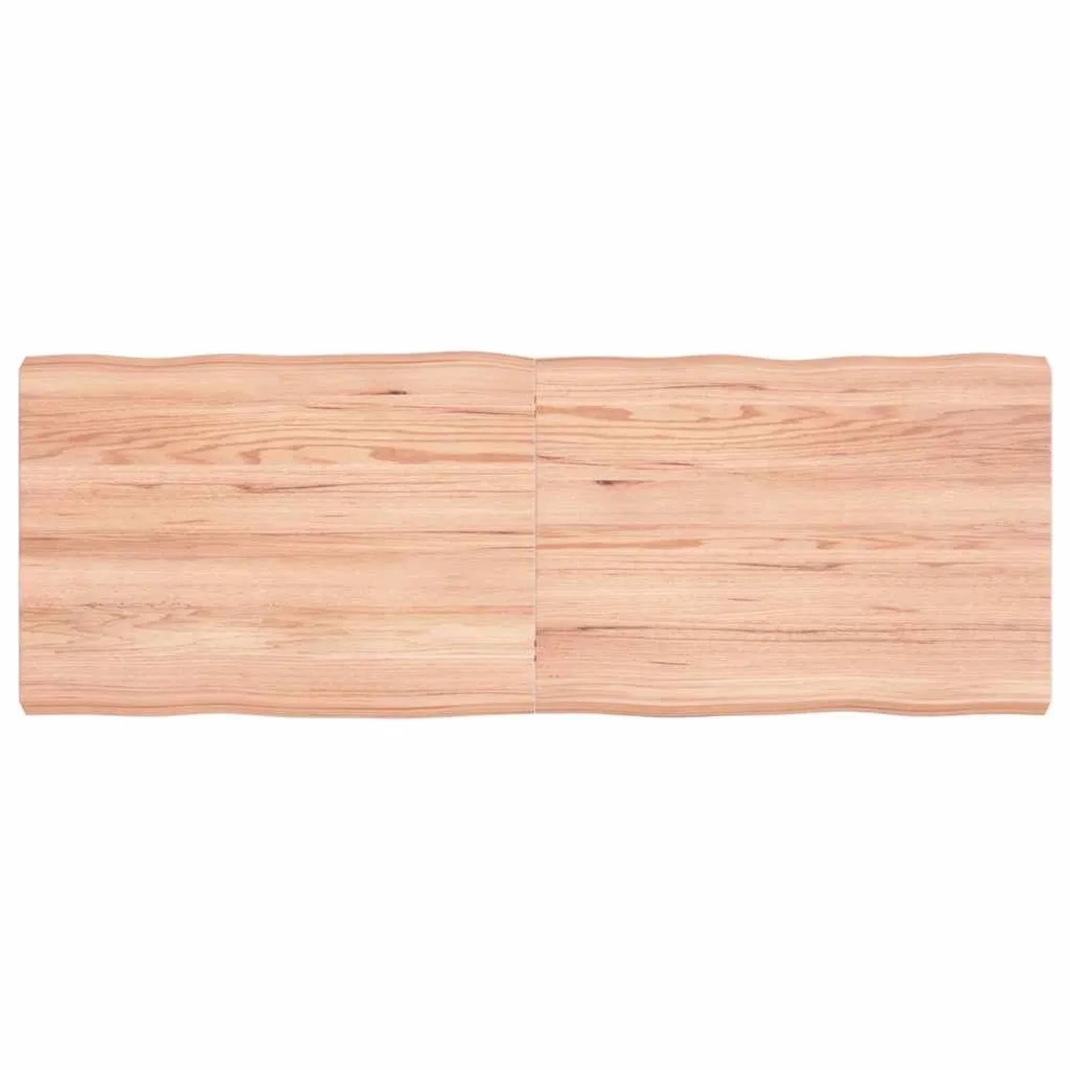 vidaXL Tischplatte 140x50x2-6 cm Massivholz Behandelt Baumkante 363965