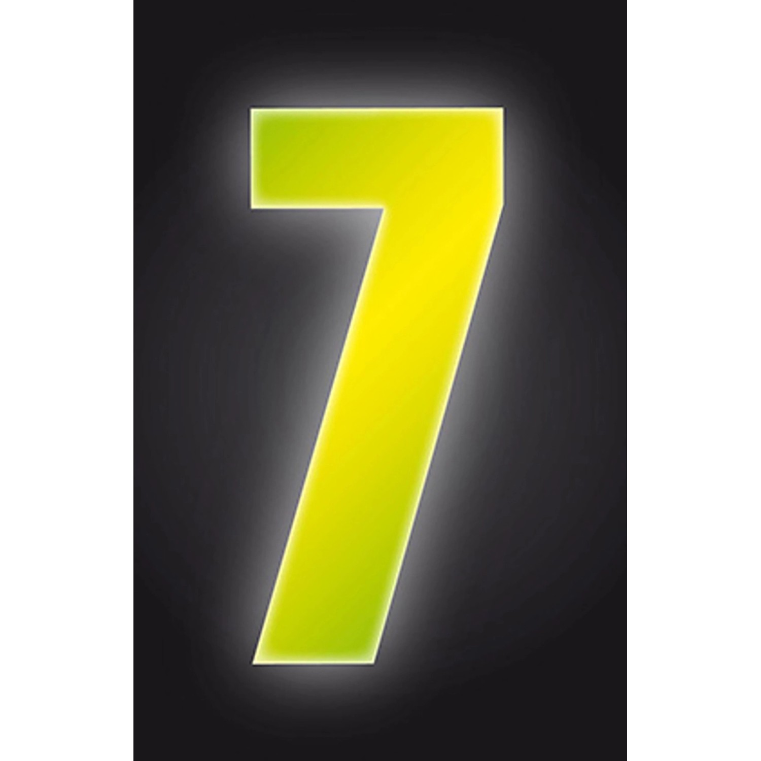 Conacord Klebezahl 7 Reflektierend 8 cm Gelb günstig online kaufen