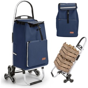 Sekey Einkaufstrolley, blau, mit Kühlfach und Treppensteiger-Funktion. Ideal für Einkäufe.