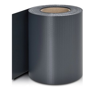 Juskys PVC Sichtschutzstreifen, anthrazit, auf Rolle für Zaunbau & Sichtschutz.