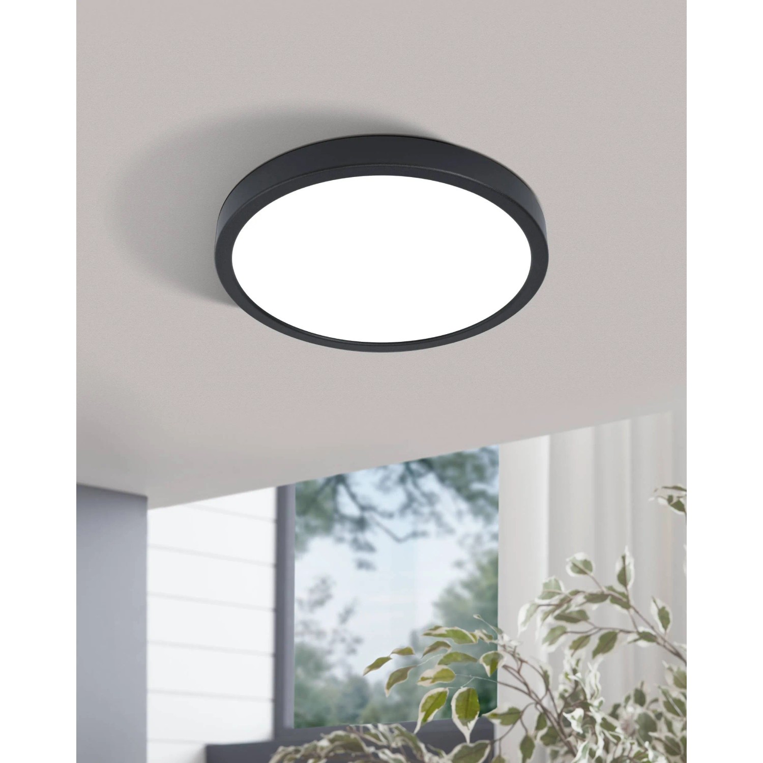 Eglo LED Deckenleuchte Fueva 5 schwarz, Ø 28,5 cm
