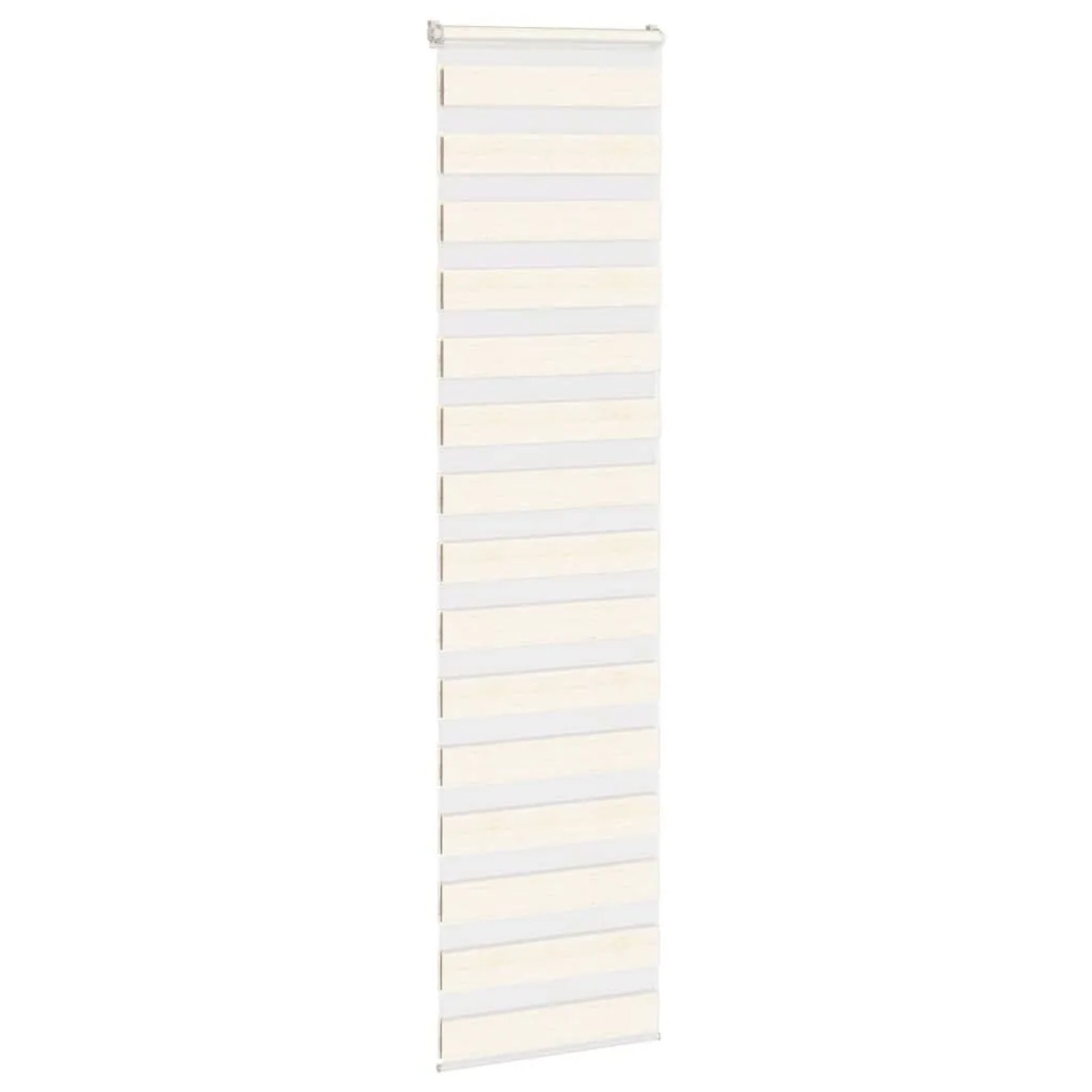 Marmorbeiges Doppelrollo 55x200 cm mit Zebra-Streifen aus Polyester für Sicht- und Sonnenschutz. Modernes Rollo.