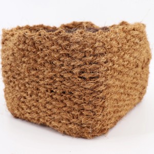 Aquagart Kokos Pflanzkorb, 20x20x15cm, für Teichbepflanzung. Naturprodukt für Ufermatte & Böschungsmatte.