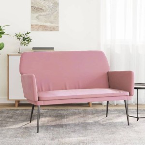 vidaXL Sitzbank Rosa 108x79x79 cm Samt 351385